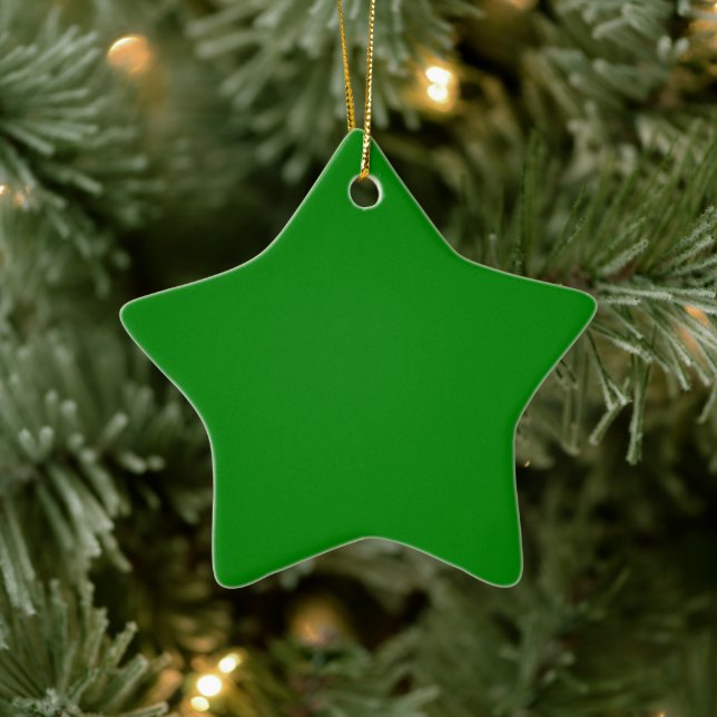 Green Star Ceramic Ornament (Tree)