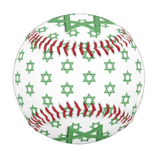 Green Star of David Seamless Baseball