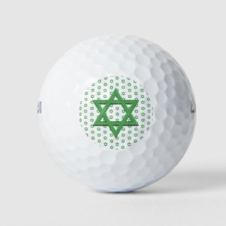 Green Star of David Seamless Golf Balls