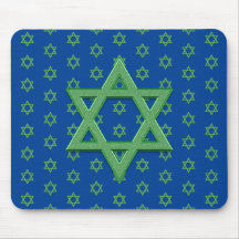 Green Star of David Seamless