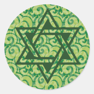 Green Star of David stickers