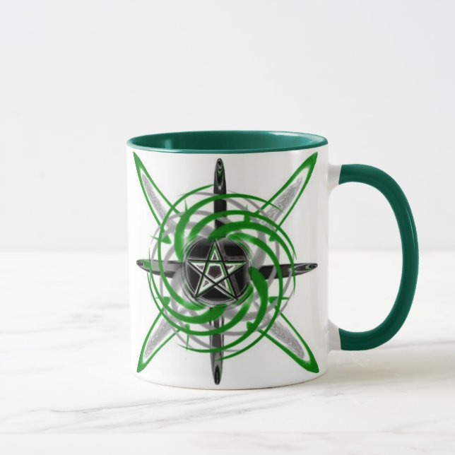 Green Star Pentagram Mug (Right)