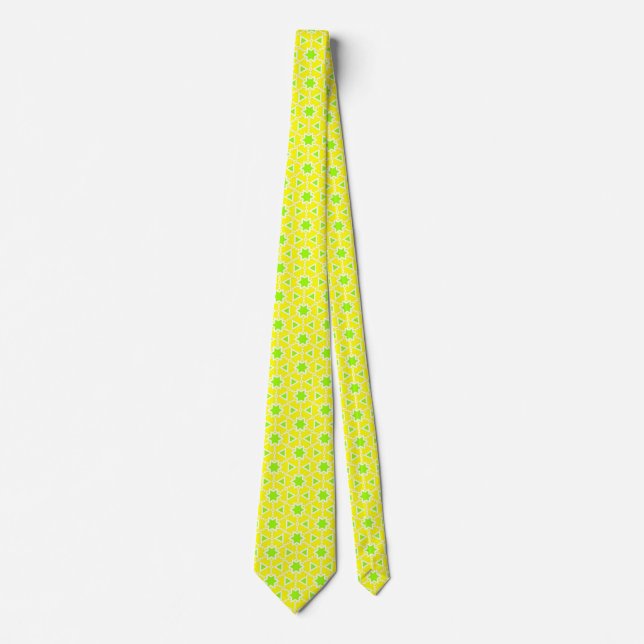 Green Star Terrazzo Pattern Tie (Front)
