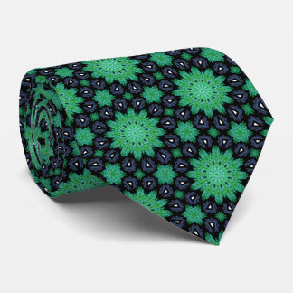 Green Starburst Neck Tie