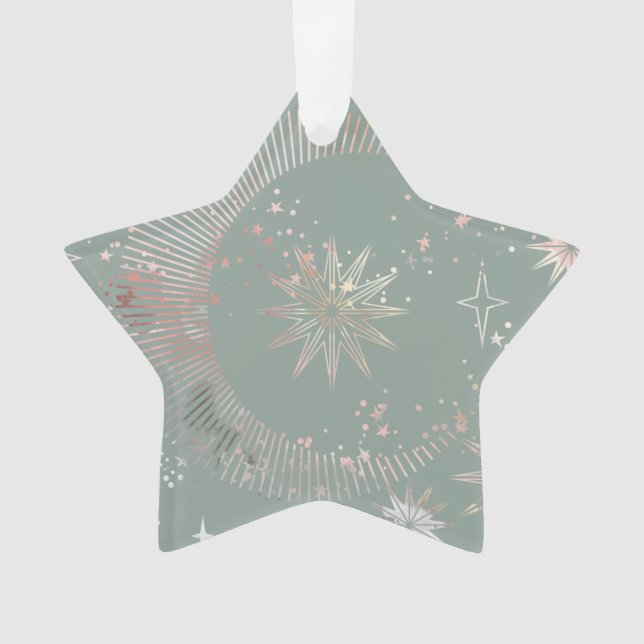 Green Starburst  Ornament (Front)