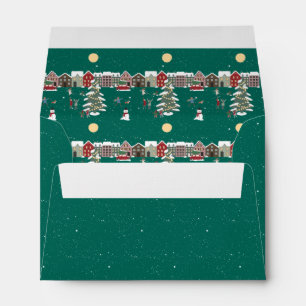 Green Starry Night Sparkles Envelope