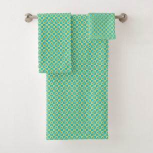 green stars  bath towel set