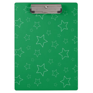 Green Stars Clipboard