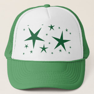 Green Stars Pattern Trucker Hat