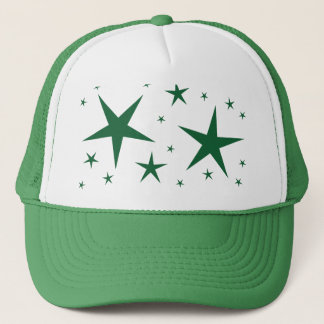 Green Stars Pattern Trucker Hat