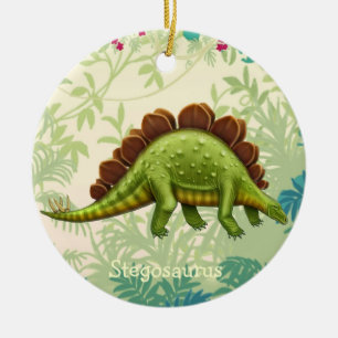 Green Stegosaurus Dinosaur Ornament