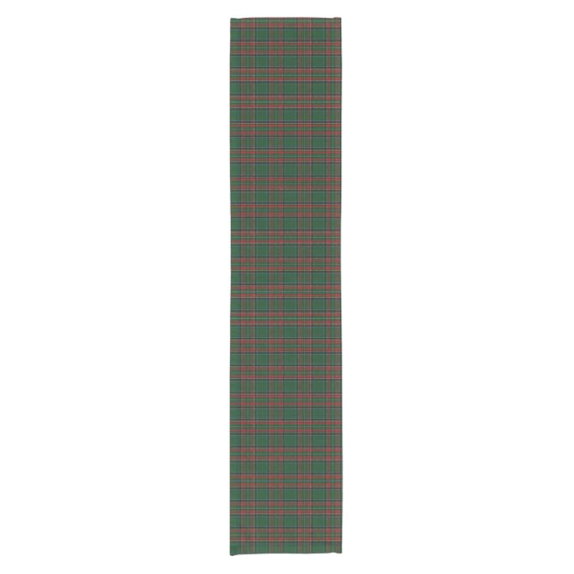 Green Stewart Plaid Short Table Runner (Front)