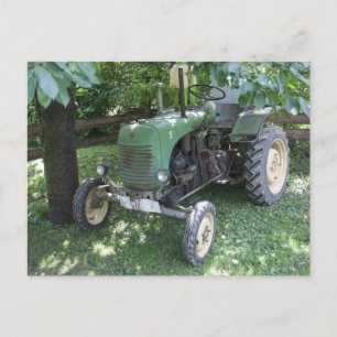 Green Steyr Tractor 80A Postcard
