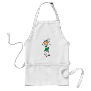 Green Stick Figure Cheerleader t-shirts and Gifts Standard Apron