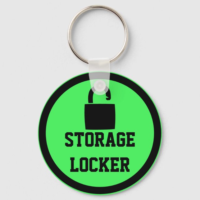 Green Storage Space Locker Keychain (Front)