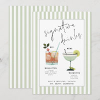 Green Stripe Bar Signature Drinks Custom Cocktails