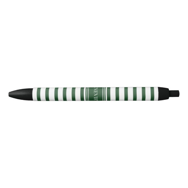 Green Stripe Black Ink Pen (Front)