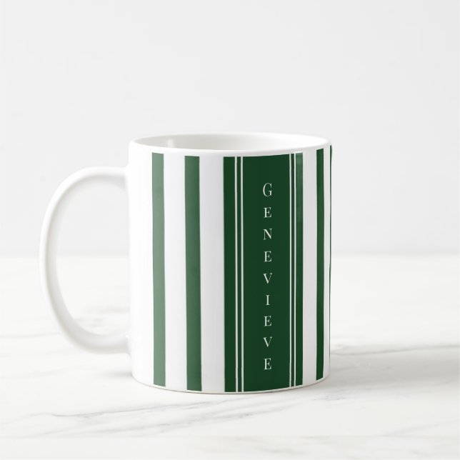 Green Stripe Coffee Mug (Left)