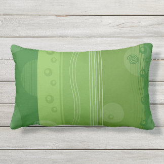 Green Stripe Modern Stylish Outdoor Pillow