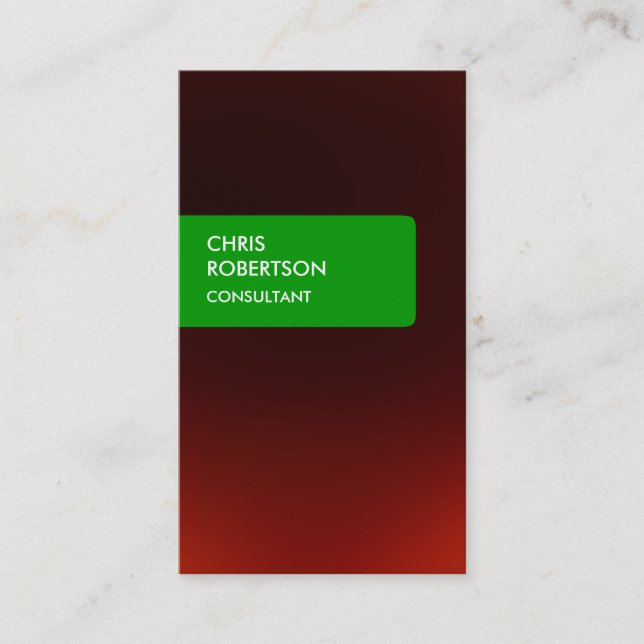 Green Stripe Red Attractive Charm Business Card (Front)