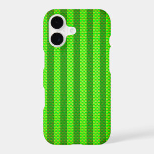 Green striped carbon fibre patterned