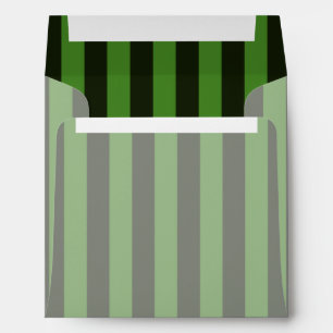 Green Striped Custom Envelope