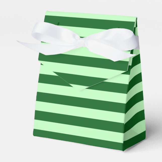 Green Striped Favour Box (Front Side)