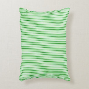 Green striped peppermint accent pillow