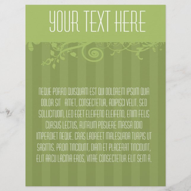 Green Striped Swirled Flyer (Front)