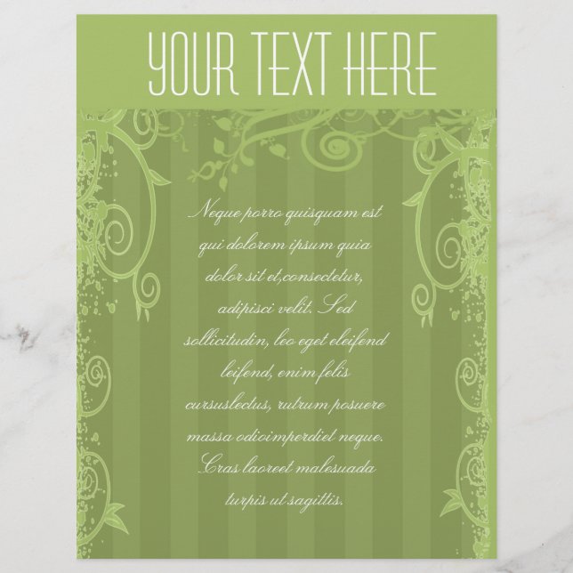 Green Striped Swirled Flyer (Front)