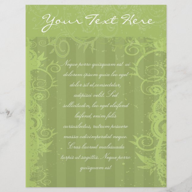 Green Striped Swirled Flyer 2 (Front)