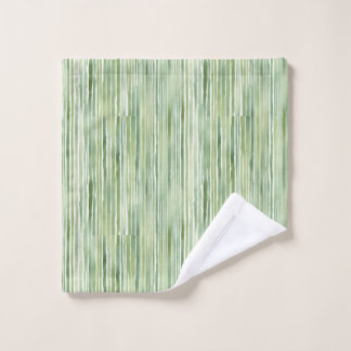 Green Stripes Bath Towel Set