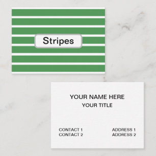 Green Stripes Business Card