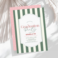 Green Stripes Graduation Party