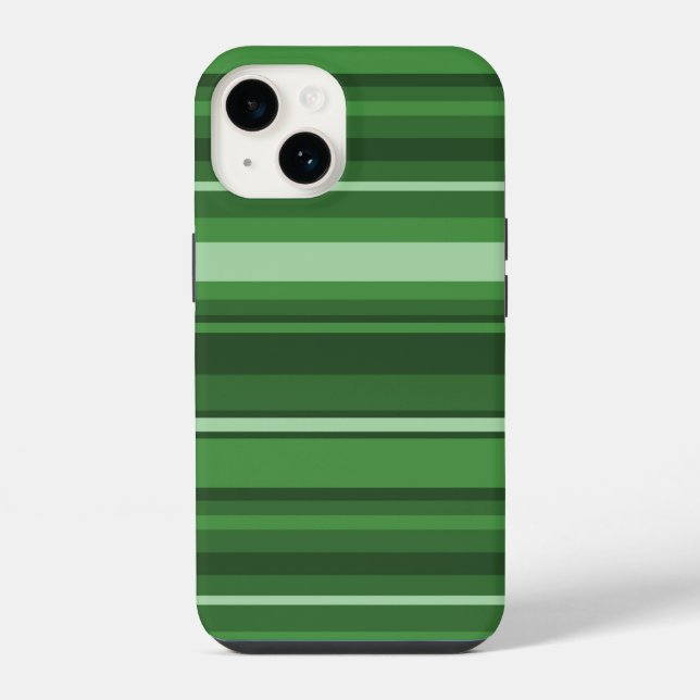 Green stripes iPhone case (Back)