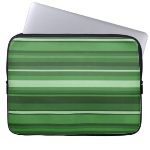 Green stripes laptop sleeve