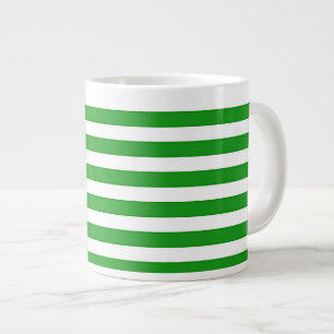 Green  Stripes  Large Coffee Mug