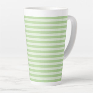 Green Stripes Latte Mug