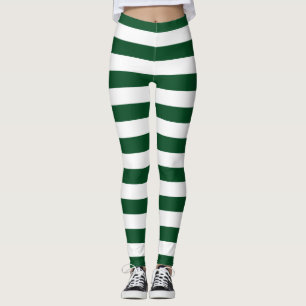 Green Stripes Leggings
