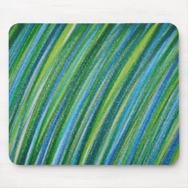 Green Stripes Mouse Pad (Front)