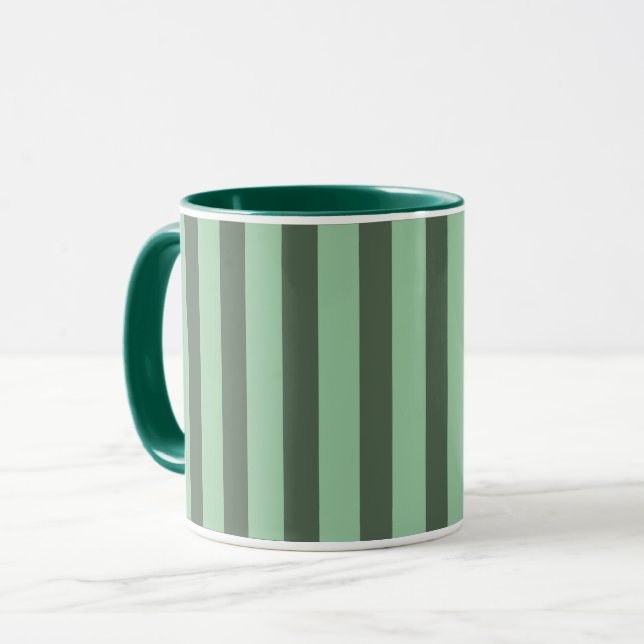 Green Stripes Mug (Front Left)
