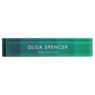 Green stripes palette nameplate
