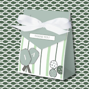Green Stripes Perfect Match Couples Bridal Shower Favor Box