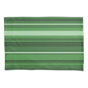 Green stripes pillowcase