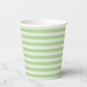 Green Stripes Seamless Pattern Paper Cups