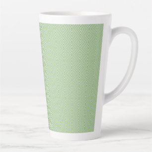 Green Stripes Squash Pattern Latte Mug