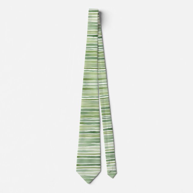 Green Stripes  Tie (Front)