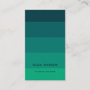 Green stripes vertical business card
