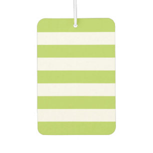Green Stripes, White Stripes, Striped Pattern Air Freshener