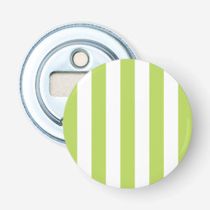 Green Stripes, White Stripes, Striped Pattern Bottle Opener